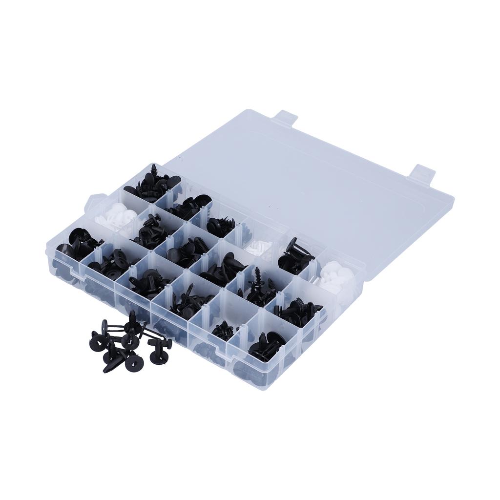 415pcs Car Retainer Clips Auto Plastic Fasteners 18 Kinds Push Pins Body Rivets Assortment Set Box