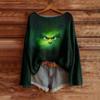 Women's Fashion Long Sleeve Christmas Snowman Snowflake Print Jacket Cardigan