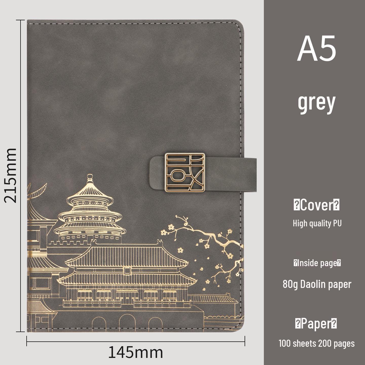 A5 Custom Logo Thick Notepad Set - High-End Business School Souvenir