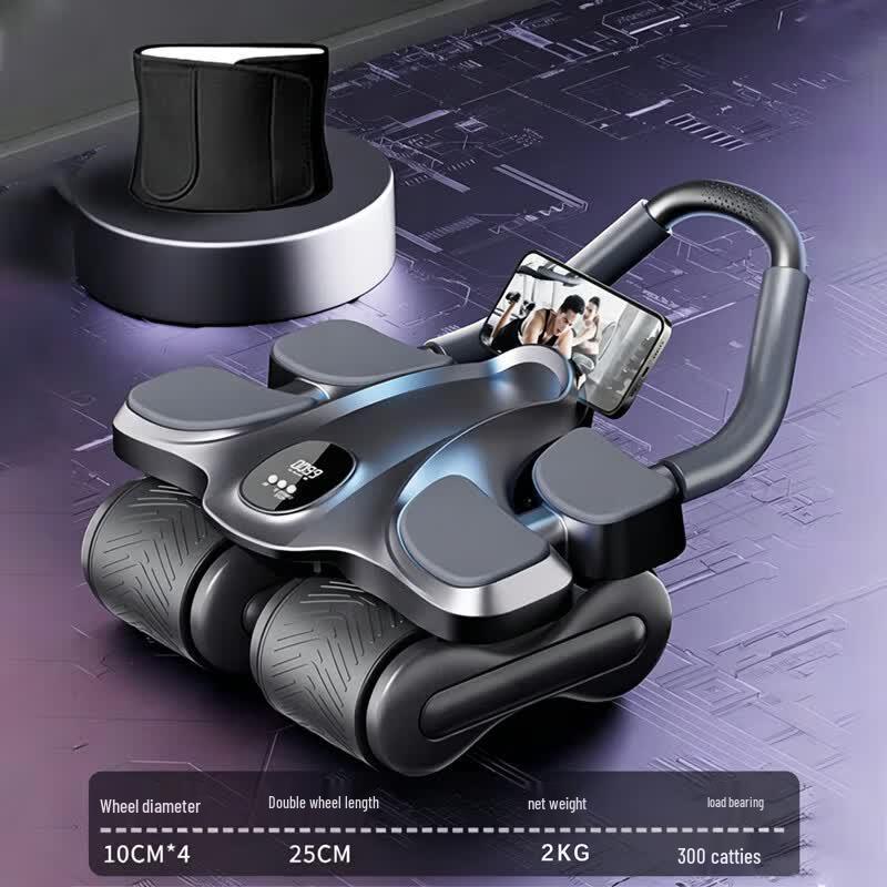 Jie Mai Automatic Rebound Four-Wheel Ab Roller with Elbow Support