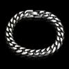 [ZIYMU] Bracelet, Cuban Link Chain, 6-Sided, Single, Fold-Over Buckle, Stainless Steel, Standard Size, Men's, Black Iron Color, 21cm, zm-b-017m