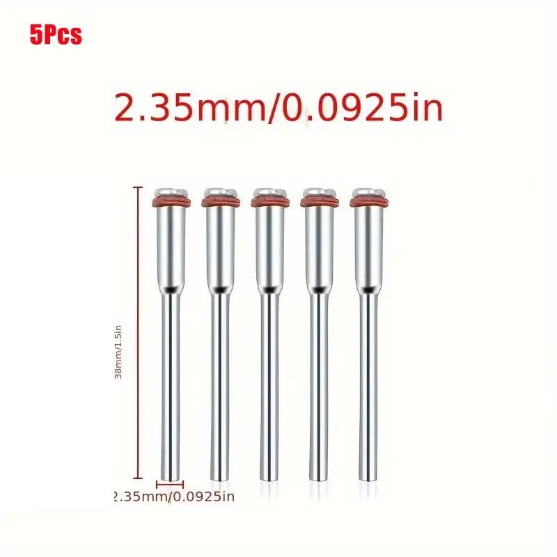 5pcs Shank Accessory For Rotary Tool 1/8 Shank Mandrel For Disc Cut Polish 2.35/3/3.175mm Shank Drill Attachment