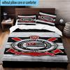 3pcs Sport Club Football Crest Printed Bedding Set Duvet Cover Closure Includes 1 Duvet Cover & 2 Pillowcases Bedding Sets Home Decor Gifts