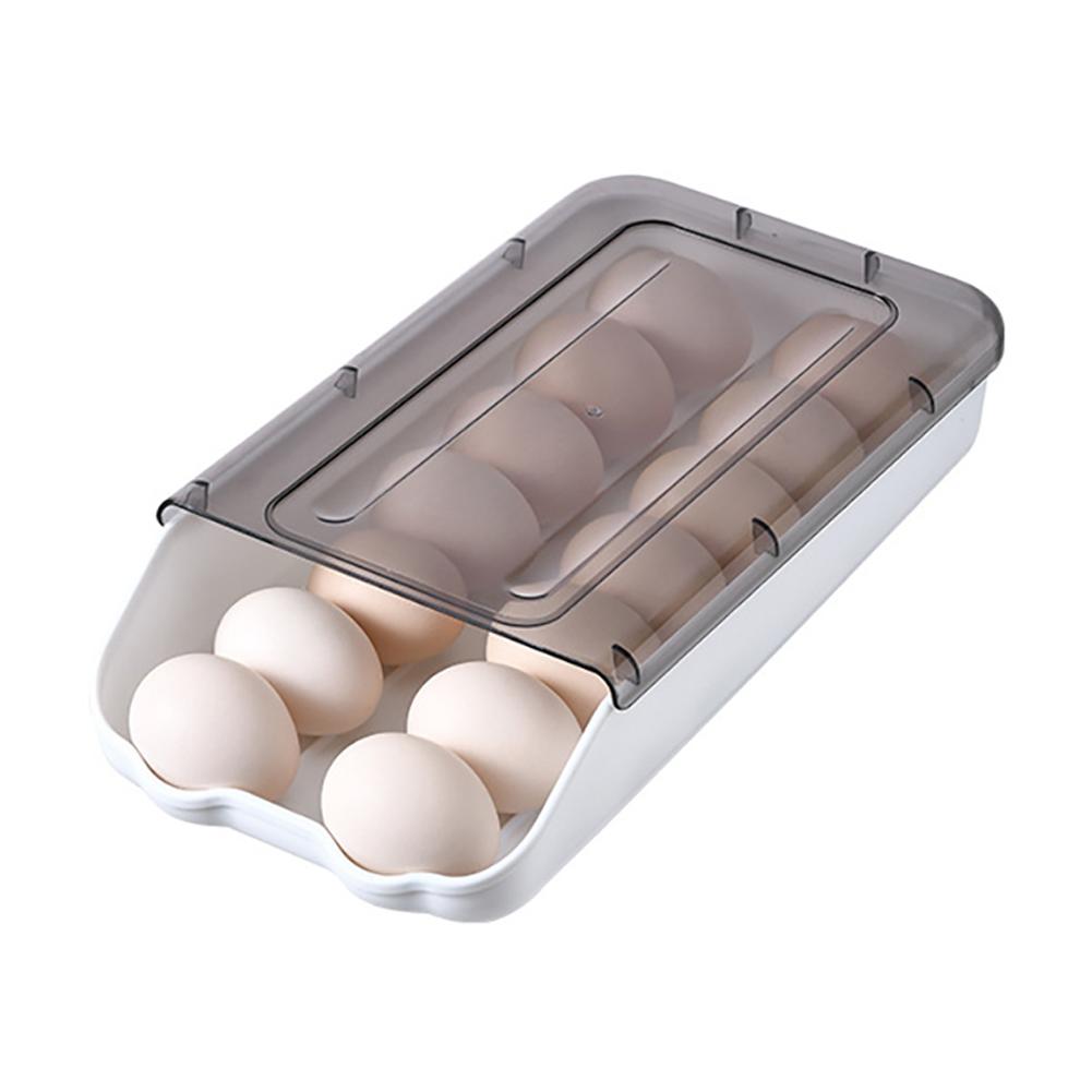 Egg Holder Anti-slip Eggs Container Household Kitchen Accessories (Grey)