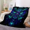 1PC Neon Owl Design Blanket - Soft Warm All-Season Throw for Sofa, Bed, Car, Office, Throw For Sofa Yy250916100