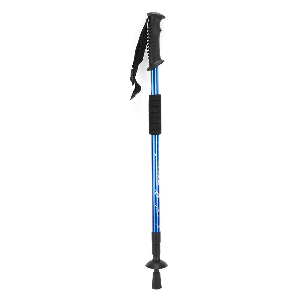 3 Section ShockAbsorbing Trekking Pole Straight Handle Aluminum Alloy Walking Sticks