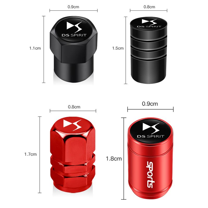 4Pcs 3D Metal Car Tire Valve Caps Wheel Dust Cover For DS SPIRIT DS4S DS5 5LS DS3 DS4 DS6 DS7 DS9 WILD RUBIS Deesse Stem Caps1