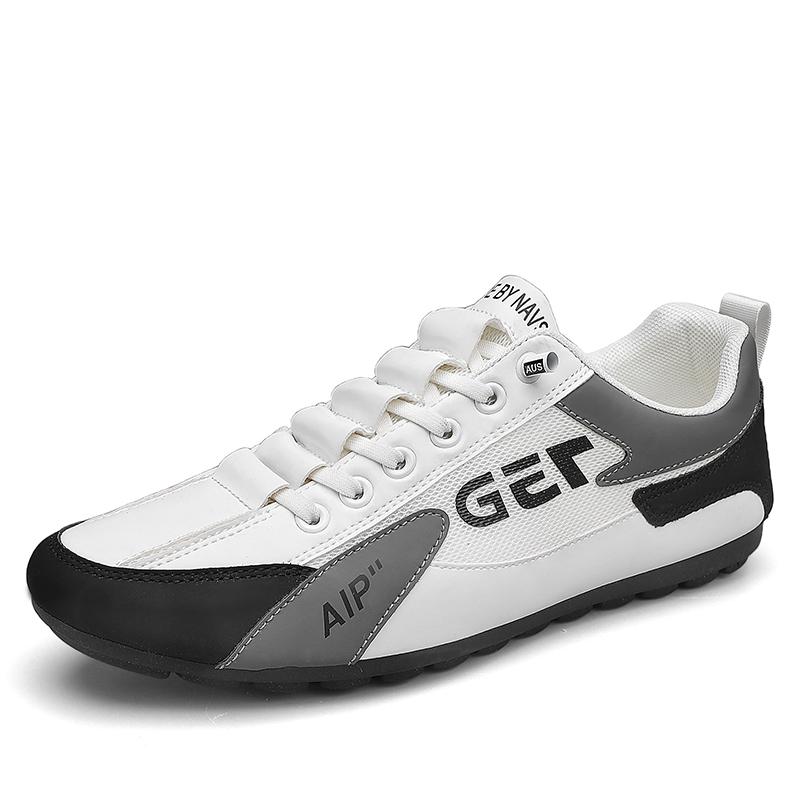 Мужская нескользящая износостойкая модная дышащая обувь с сеткой для спорта и отдыха — фото 22