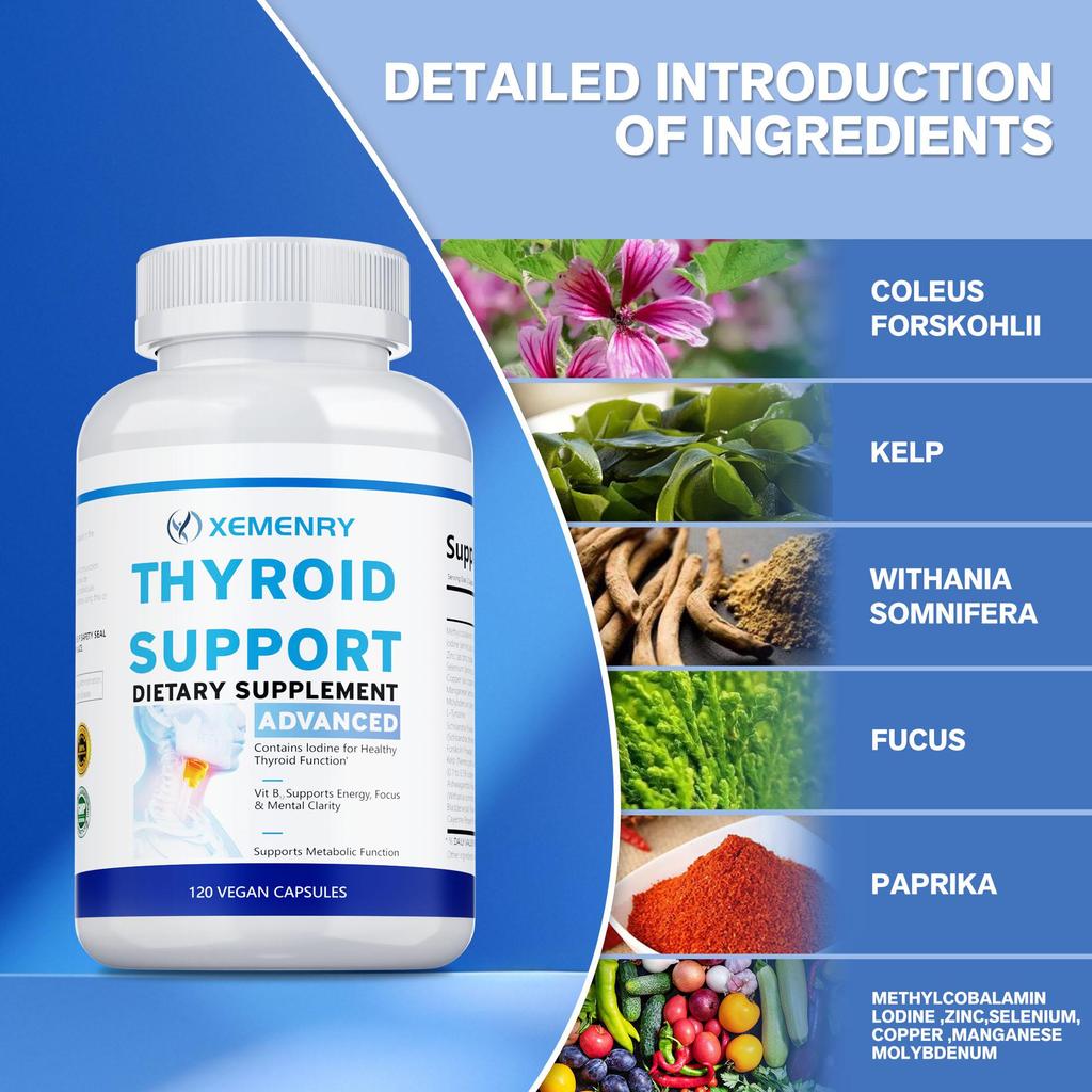 Thyroid Support - lodine, L-Tyrosine - Metabolism, Weight Loss