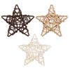 10PCS Wood Coffee White Rattan Ball Heart Stars DIY Accessories Home Decorations Christmas Tree Ornament Wedding Party Supplies
