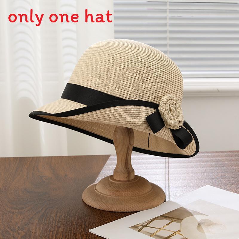 French Chic Sun Hat With Large Brim For Summer Outdoor Sun Protection Fashion Accessory