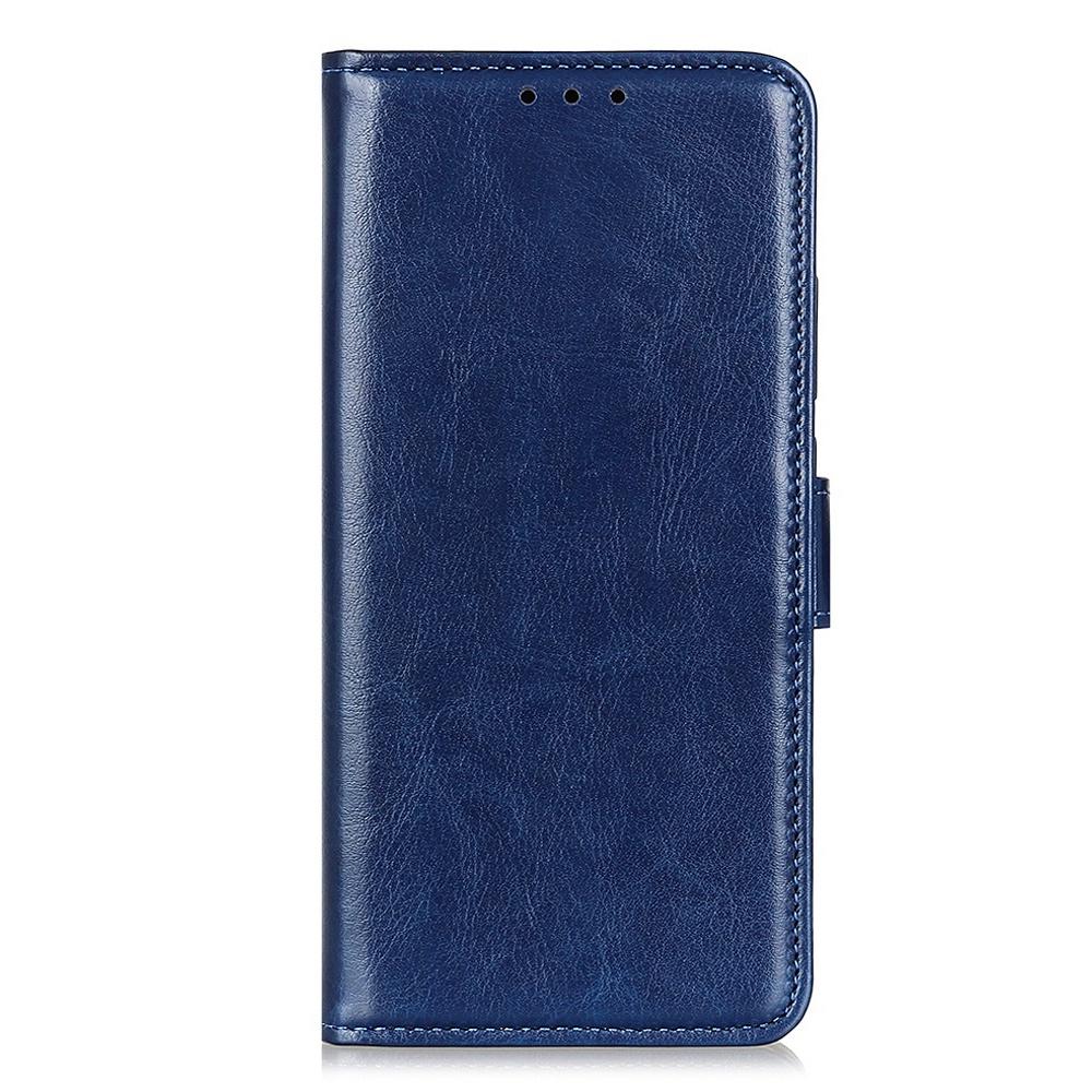 For iPhone 16e Case Crazy Horse Texture PU Leather Phone Stand Cover
