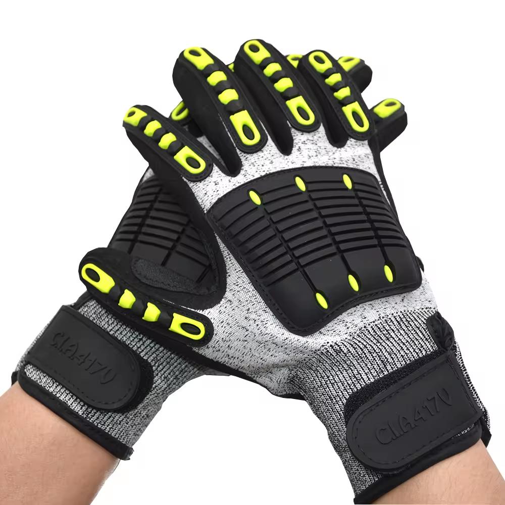 Cut Resistant Wear Resistant Shockproof Anti-collision Smash Puncture Safety Work Gloves for Petroleum Mining Drilling (White,Xl) белый