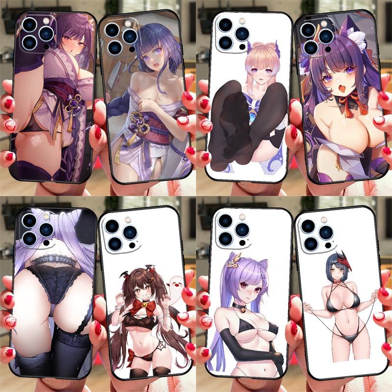 Genshin Impact Sexy Cute Girl Case For Oppo A74 A54 A94 A80 A60 A40 A18 A38 A58 A78 A98 A96 A76 A16 A15 A17 A57 A77 A5 Pro