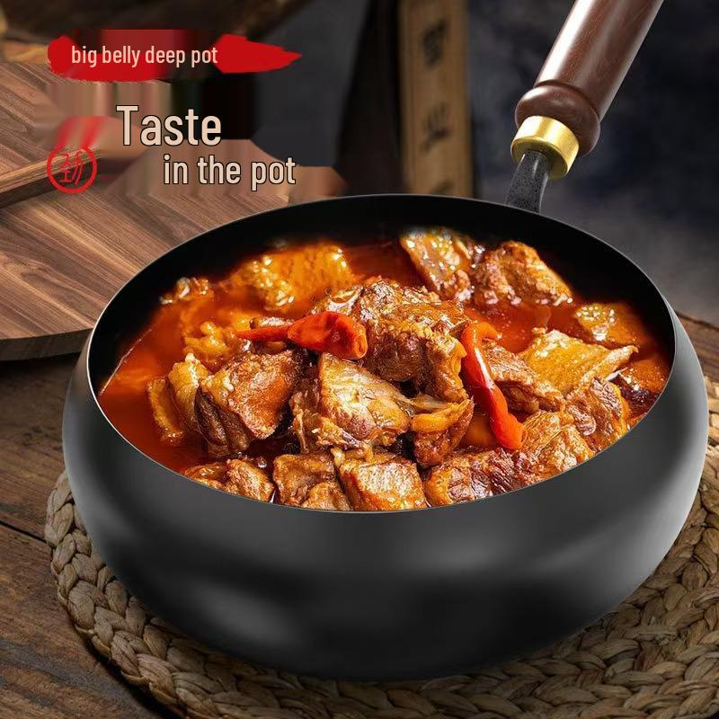Zhangqiu Håndsmidd Mini Jern Wok - Non-stick, Ubelagt Stekepanne