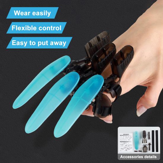 3Pcs 3D Printed Mechanical Claw Toy Finger Wolverine Claws Adjustable Size Halloween Cosplay Equipment for Adults Kids