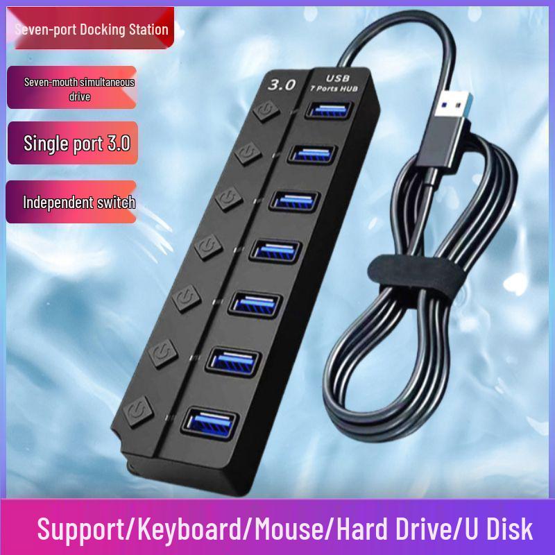 7-Port USB Hub Expander - New USB One-to-Seven Splitter Available