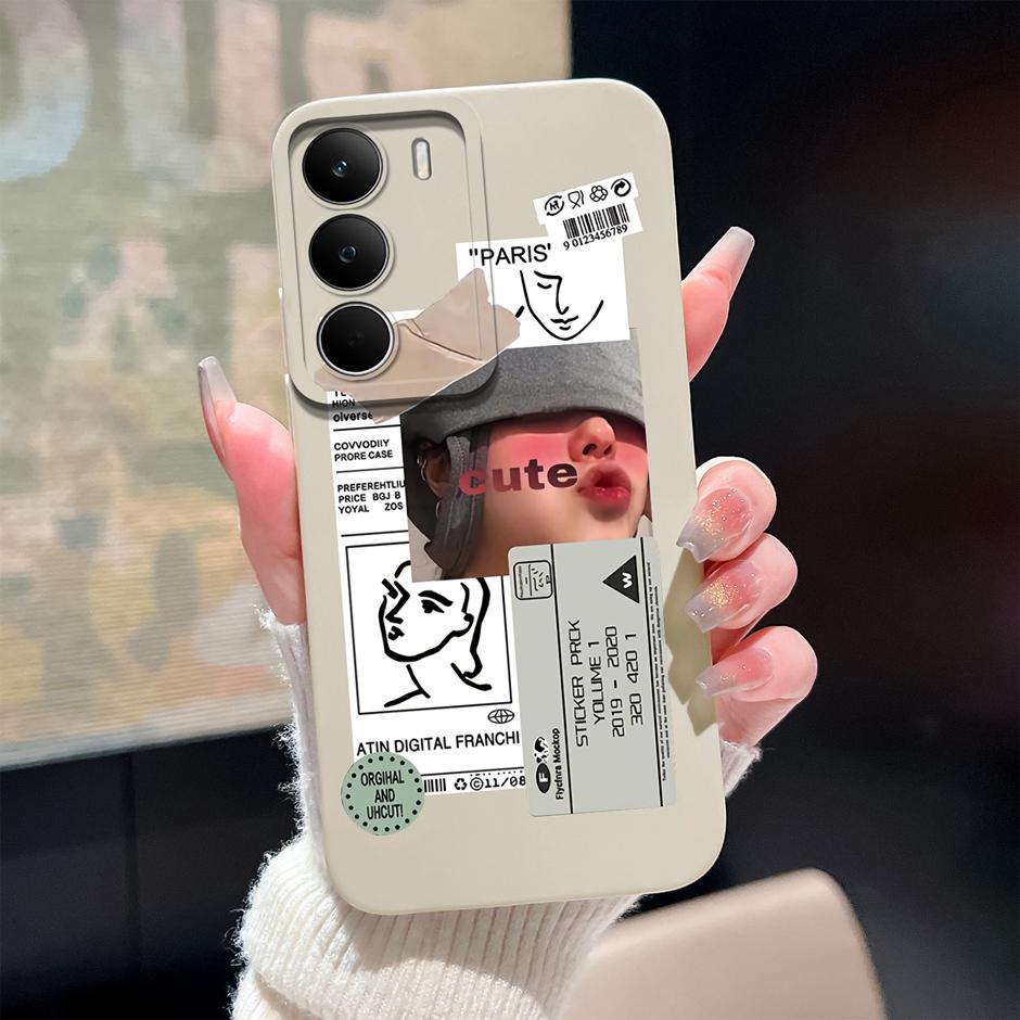 For Realme C71 C73 C75 C75x Phone Case Fashion Cartoon Sweet Girl Soft Silicone Anti Scratch Protective Bumper Back Cover Fundas