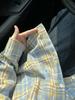 Women's Hong Kong Retro Plaid Loose Long-Sleeve Shirt for Spring/Autumn