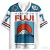 2026 Summer Mount Fuji Retro Cosplay T-shirt Men's Oversized 3D Printed Short-sleeved Family Unisex Children's Sports Shirt