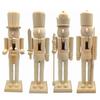 1/2/3Pcs 25/38CM Christmas Wooden Unfinished Nutcracker Figurine DIY Blank Unpainted Soldier Figure Holiday Party Ornament Decoration