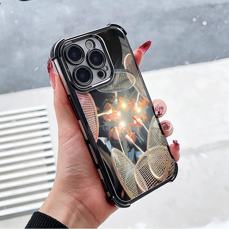 Badminton Sport Plating Phone Case For Xiaomi Poco X5 X6 X7 X8 Pro Max F8 Ultra F7 M8 M7 M5S Redmi 15C 15 14C 13C 13 X3 12C F6