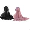 Chiffon Instant Hijab for Women Headscarf Polyester Sun Protection Turban Cap Wrap