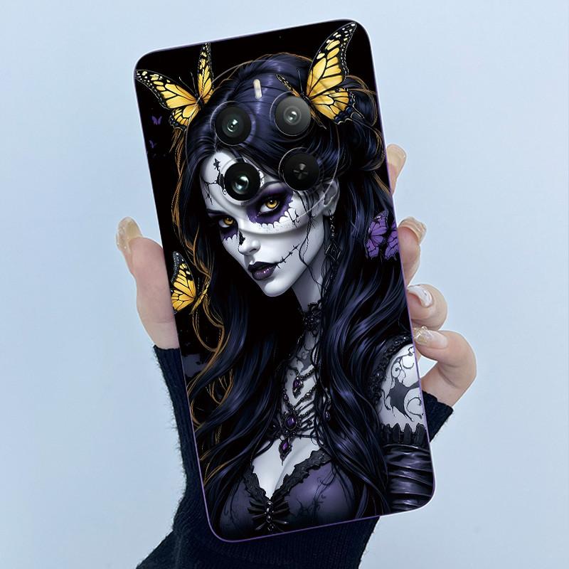Case For Realme 12 Pro Plus 12 Plus 12X 5G Phone Case Cartoon Pretty Flower Liquid Silicone Soft TPU Protective Cover Shell Capa