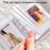 Girls Sticker Notebook Binder 20 Double-Sided Pages Transparent PP Inner Page Scrapbook Refill Pages