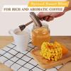 Lid Honey Pot Wooden Honey Dipper Glass Honey Containers Durable Honey Jar Dipper Set  Home