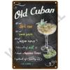 Metal Sign Vintage Tin Sign Decorations Gin  Tonic Cocktail Plate Decorative Poster Plaque Retro Bar Kitchen Home Wall Decor