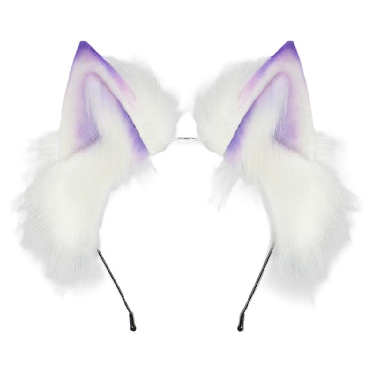 Gradients Color Plush Cats Ear Hairband Comfortable Adjustable For Anime Cosplays Halloween Costume Event Daily Style