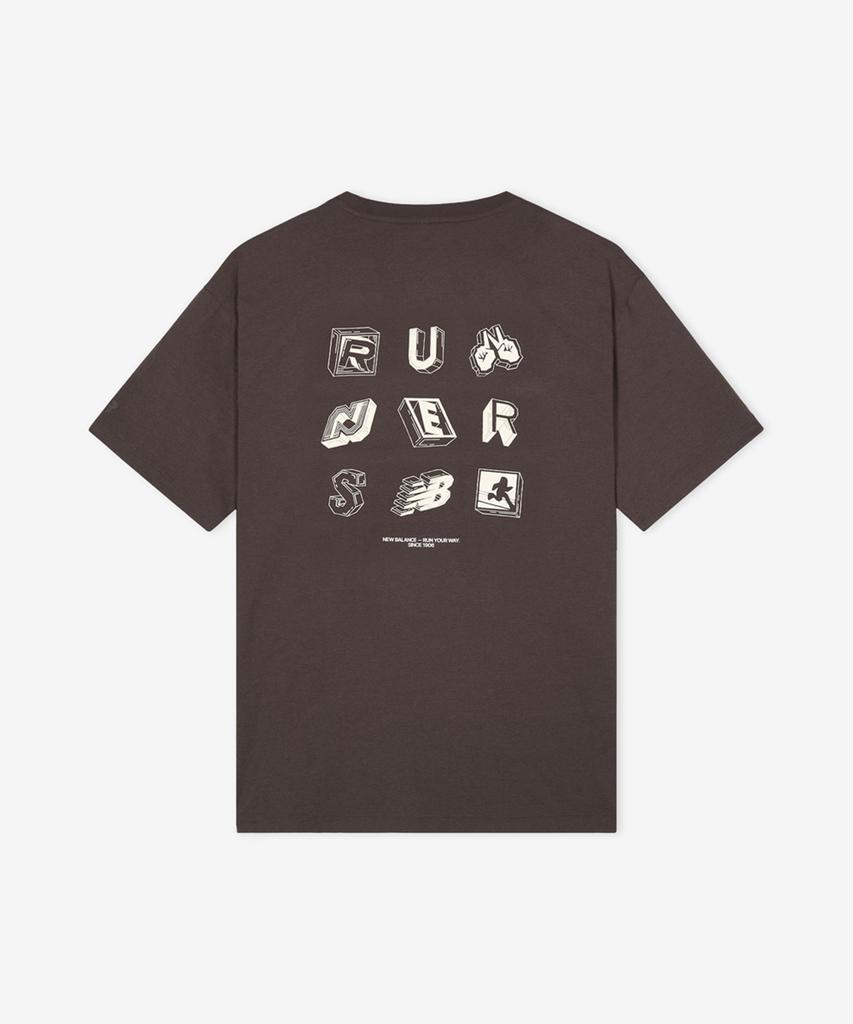 Nyuballanseu Nbneg25423 / Uni Rc Frozen Pictogram Short Sleeve T-Shirt (Brown)