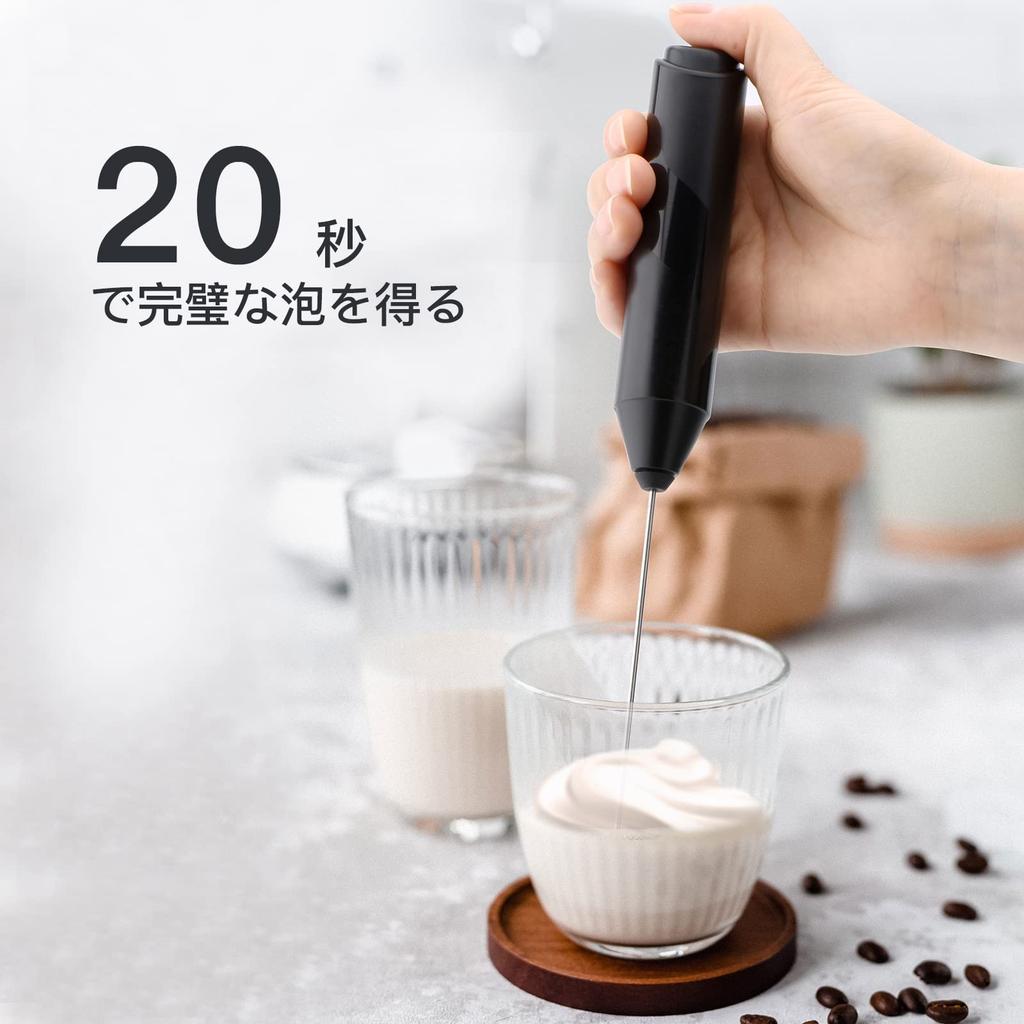 Creamer Jet Milk Frother, Handheld Electric Milk Frother, Electric Frother for Coffee and Matcha, Handy Drink Mini Electric Mixer, DEVENTORZ