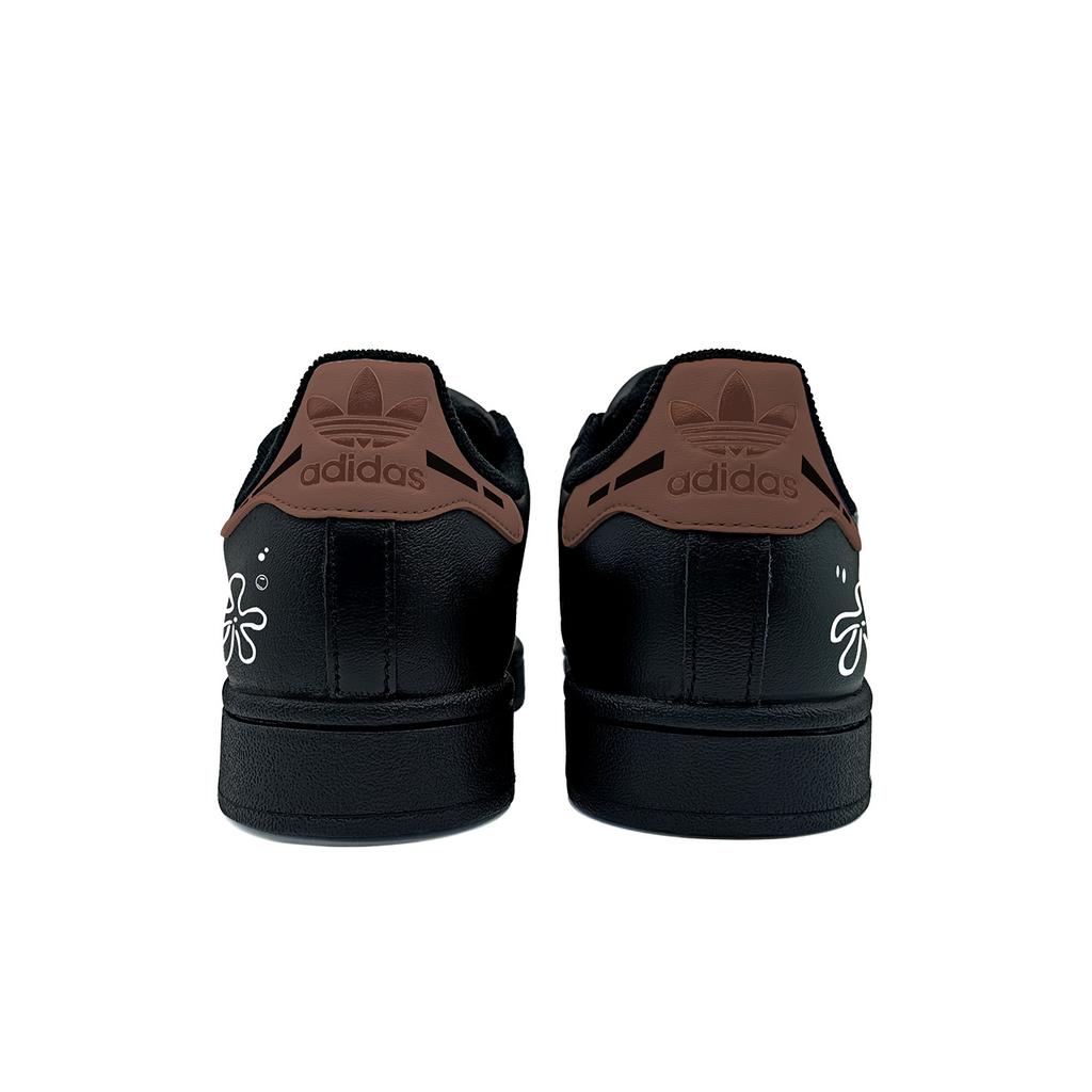 Adidas Originals Superstar 2 Abrasion Resistant Low top Skateboard Shoes Unisex Black Yellow JI0079( team927-)