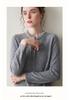 Autumn Winter Wool Knit Cardigan with Beaded Rhinestone Embellishments