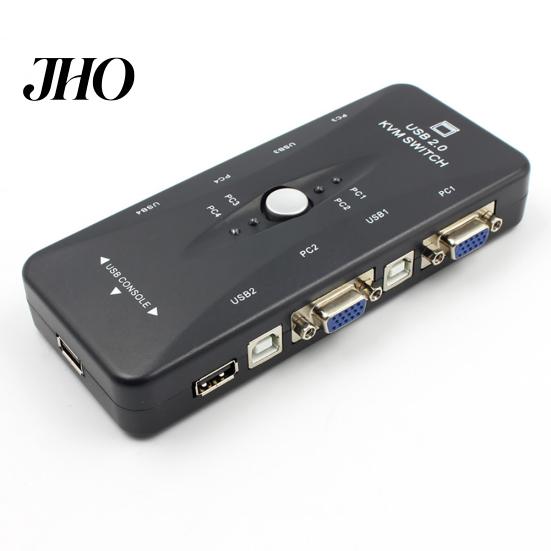 4 Ports USB 2.0 KVM-Switch Maus/Tastatur/Drucker/VGA-Videomonitor 1920 x 1440