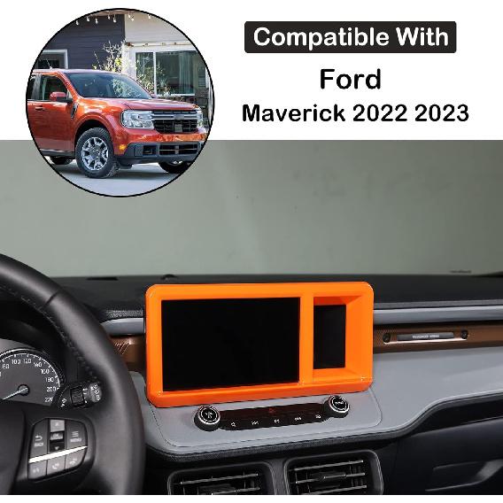 Car Center Console Navigation Panel Trim Cover Compatible with Ford Maverick 2022 Car Dashboard Center Console Multimedia Navigation GPS Panel Trim