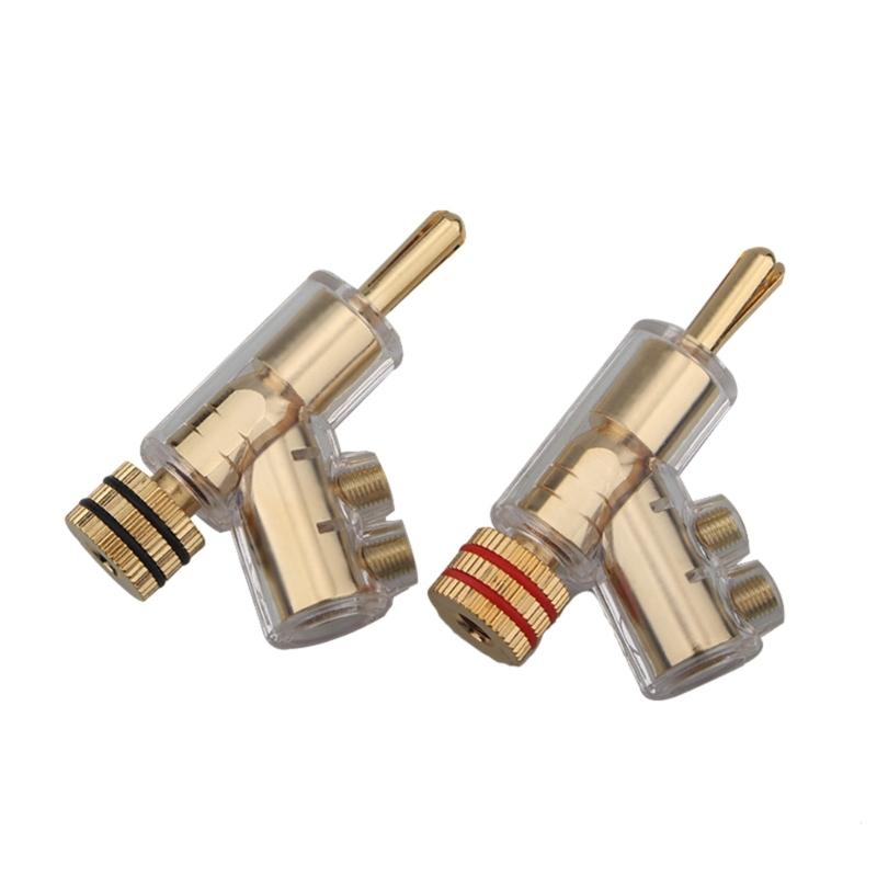 Lockable Banana Head Auditory Connectors Plugs for Hifi Sound and Professional Setups
