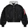 Women's Alpha Industries Shorts Hooded Jacket (266000-03) Black