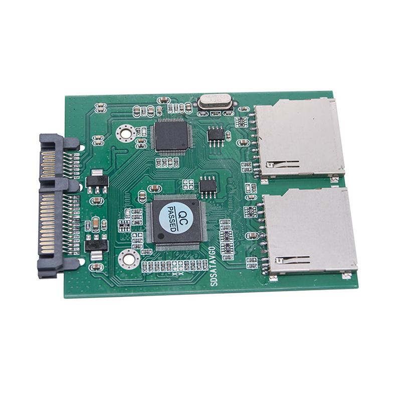 Dual Sd To Sata Hard Disk Adapter Card Industrial-Grade Sd To Serial Port Hard Disk Board Support Raid 0 High-Speed Stable