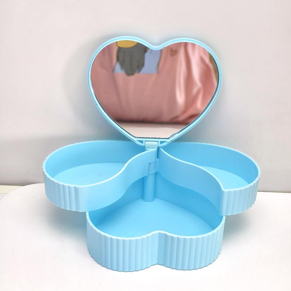 Rotating Heart Shape Jewelry Boxes Large Capacity Jewelry Display Box Jewelry Organizer  Dresser