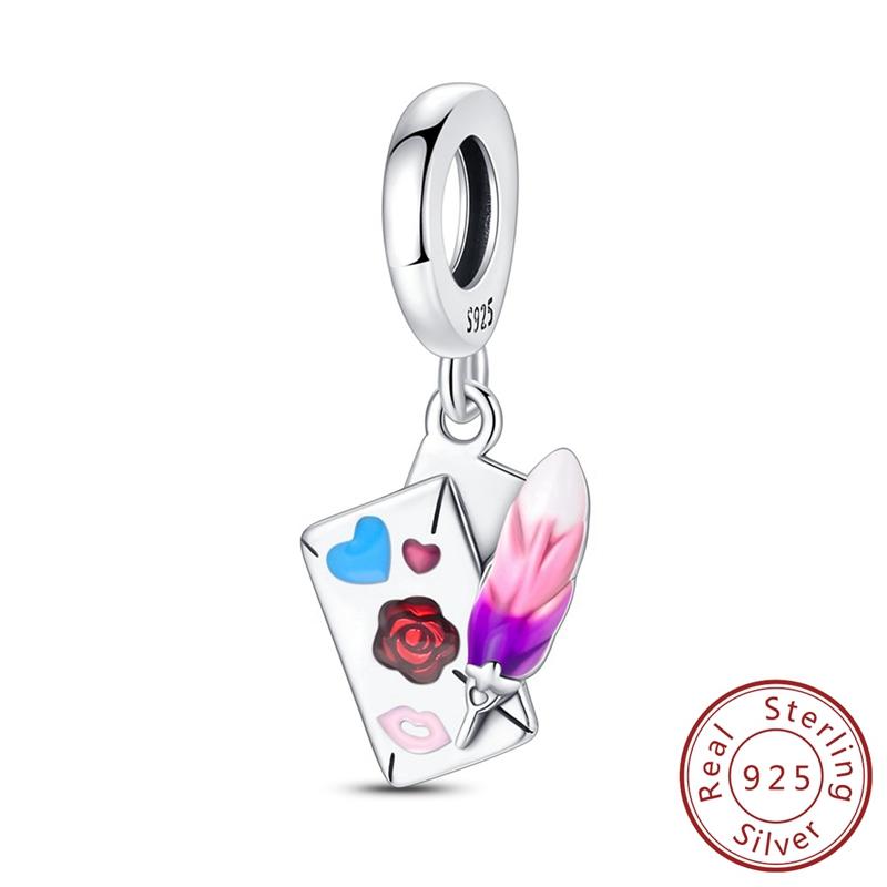 100% Copper Charms Pendants Fit Original Bracelet Diy Beads Dog Love Letter Cupid Love Lock Angel Butterfly