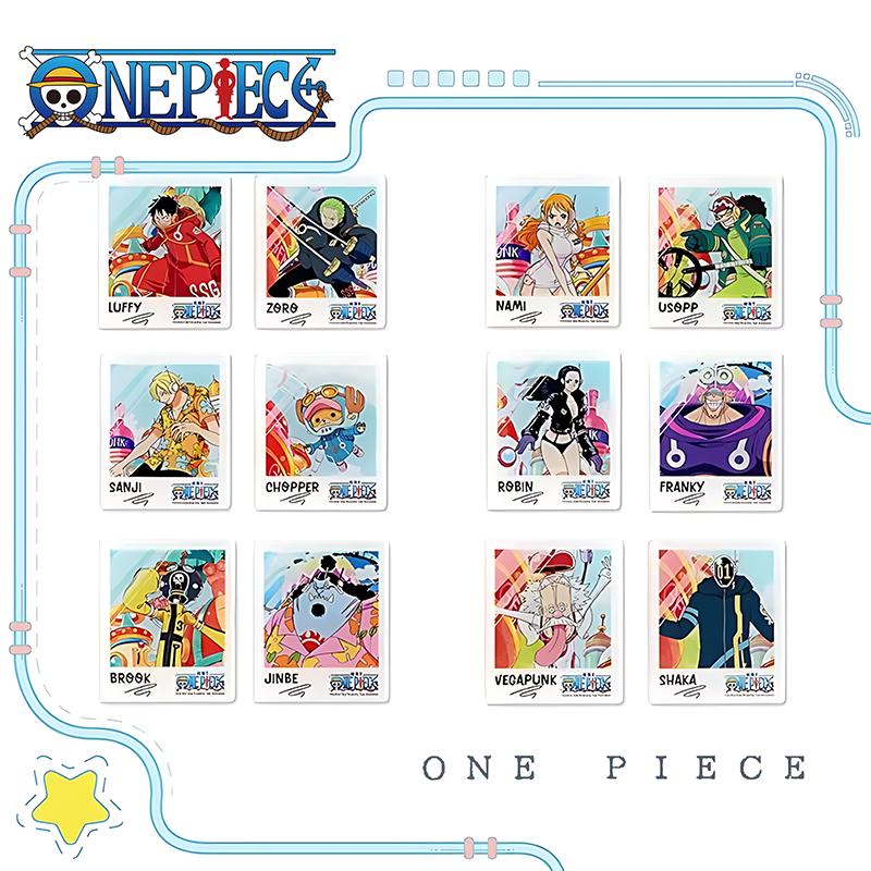 1pc Official ONE PIECE Egghead Polaroid-Style Fridge Magnet Blind Box. Collect the Straw Hat Crew—A Decorative Gift for Friends.