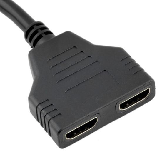 1 in 2 Out 1080P High Clarity Splitter HDMI-compatible Male to Dual Female Adapter Converter Cable