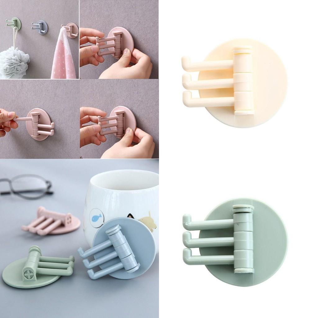 Stylish Wall Mounted Rotatable Hooks Perfect For Efficient Kitchen Towel Storage Solutions