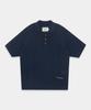 KINETO Crochet Knit Pique Shirt_Royal Navy