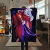 1Pc Inuyasha Print Flannel Blanket, High Quality Comfortable for All Seasons, Home Decor, Warmth and Comfort, Perfect for Christmas Gifts
