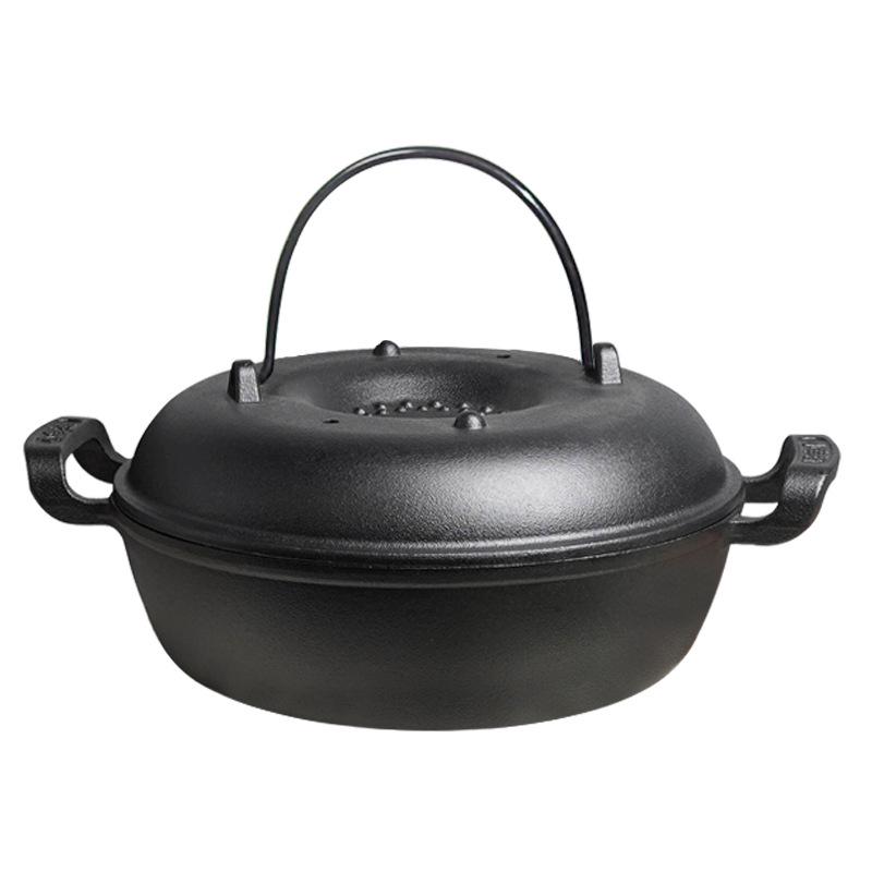Thickened Cast Iron Sweet Potato Roasting Pot and Corn Grill