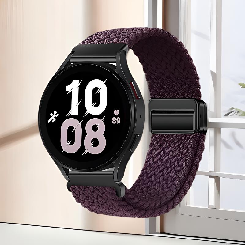 18/20/22mm Fashion Magnetic Nylon Strap for Samsung Galaxy 7/6/5/Huawei GT 6/5/4/Garmin Fenix 7/Forerunner 265 Replacement Band